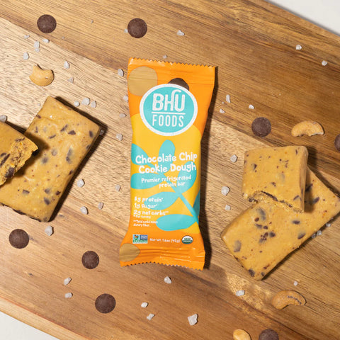 Bhu Foods keto-friendly, no sugar alcohol vegan protein bar with monk fruit