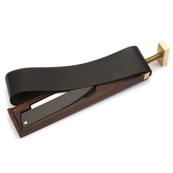 Portland Razor Co. // straight razors and strops handmade in Portland, OR.  — Buy Deluxe English Bridle Straight Razor Strop | Portland Razor Company