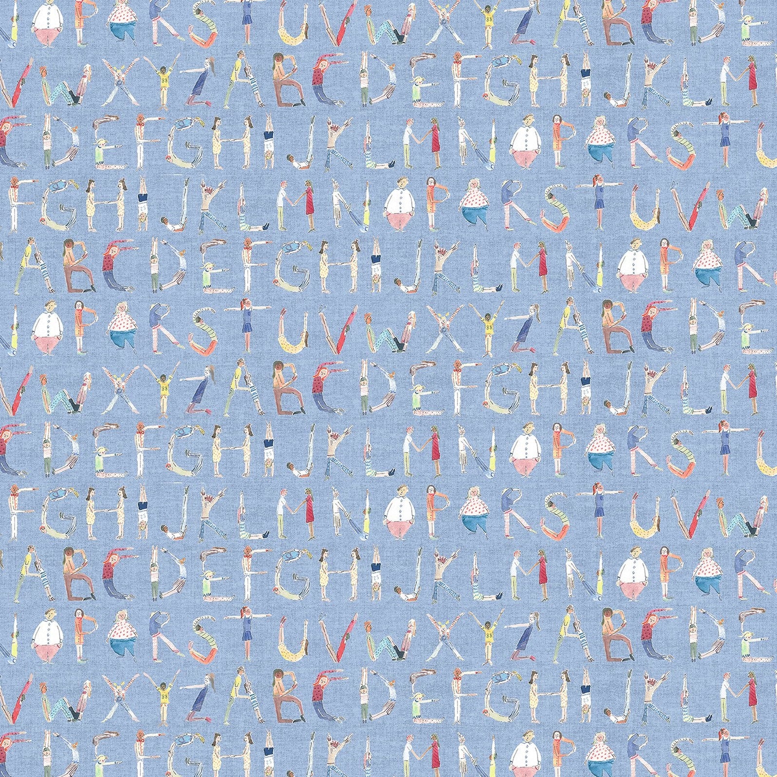 Alphabet People Sky Wide-Width - Wallpaper — Voyage Maison