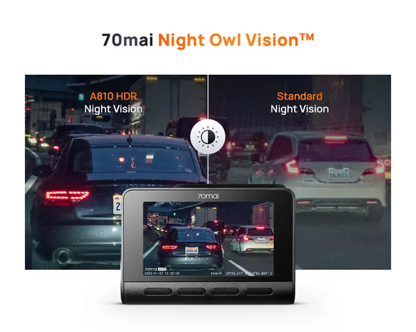 70mai A810 dashcam owl night vision