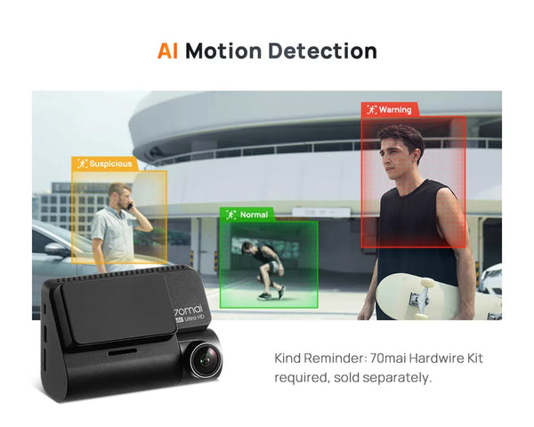 70mai A810 dashcam motion detection