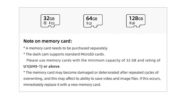Dash Cam Memory Cards