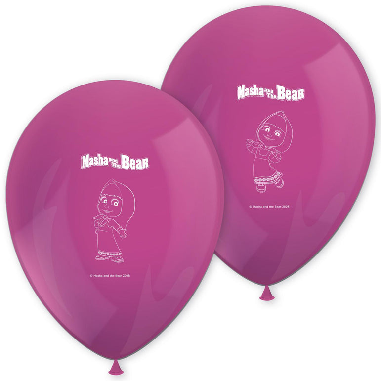 Shop Now Masha And The Bear Latex Balloons 11in 8pcs Party Centre 
