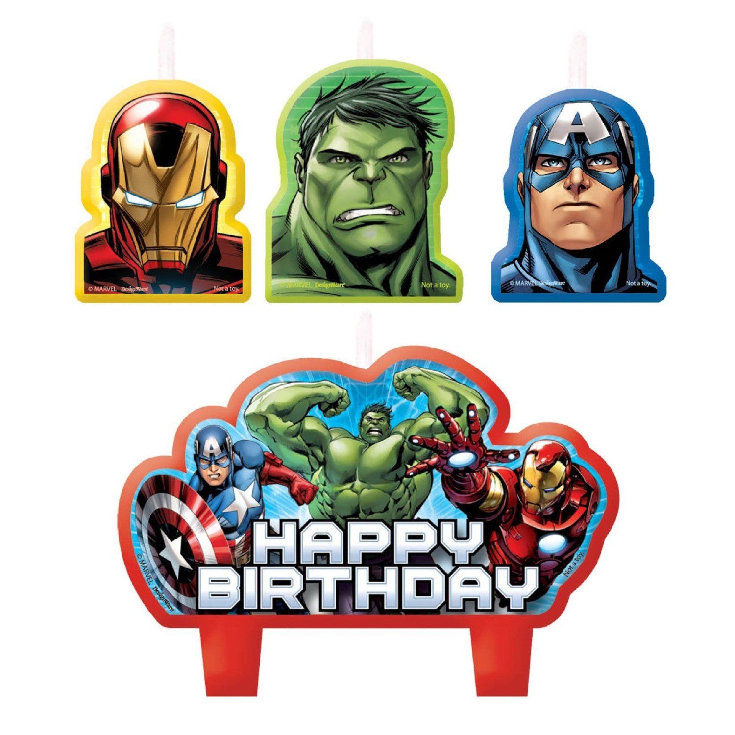 Shop Now Avengers Birthday Candle Set - Party Centre