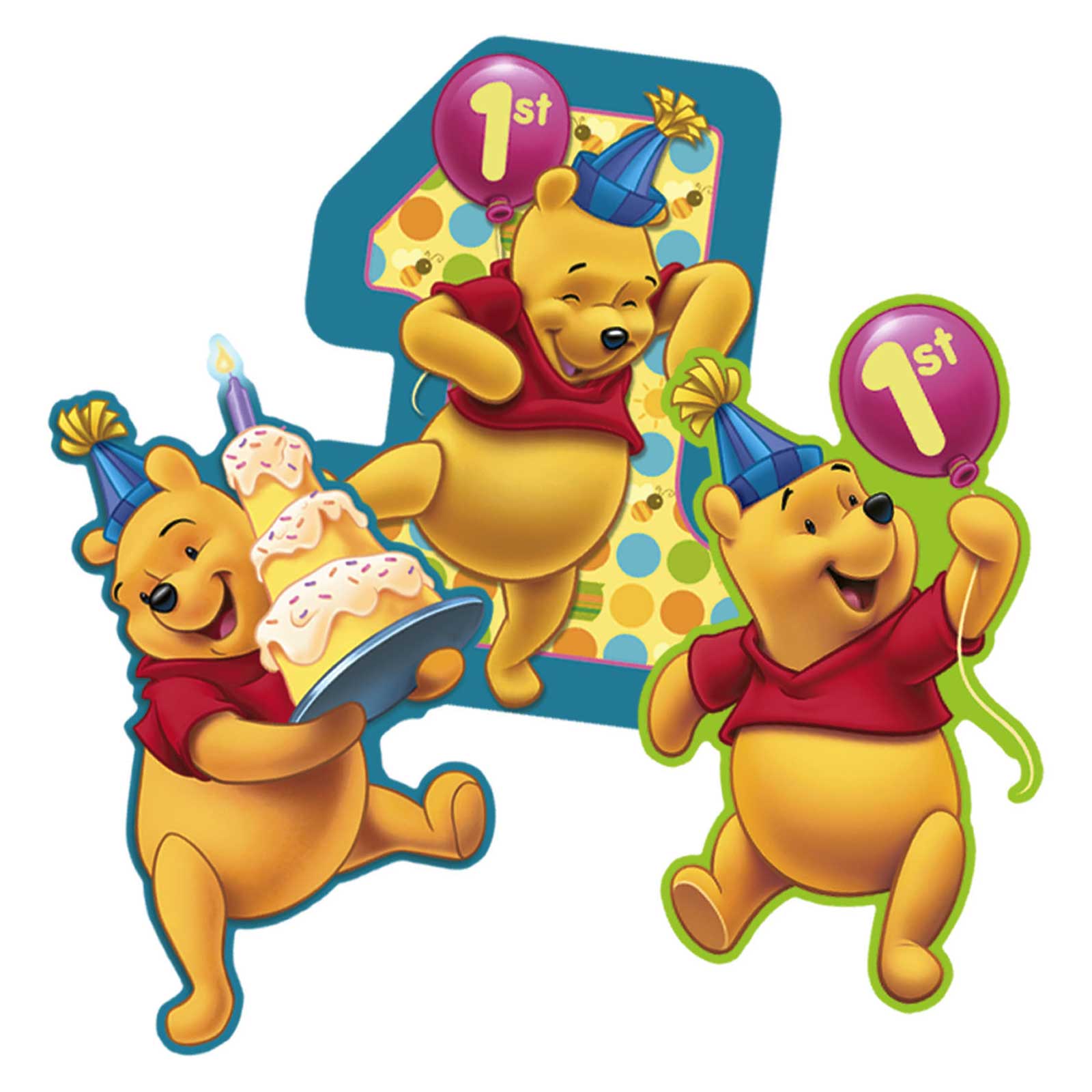 winnie the pooh 1st birthday clipart