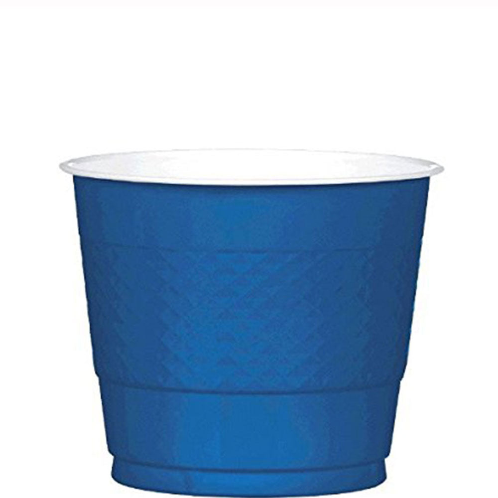 Bright Royal Blue Plastic Cup 9oz, 20pcs Solid Tableware - Party Centre
