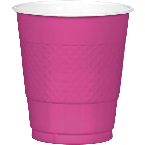 Bright Pink 12oz Plastic Cups | 50ct