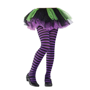 Fun Costumes Kid's Black/White Striped Tights