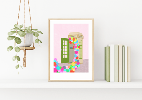 irish telefón telephone art print gift st. patricks day illustration 