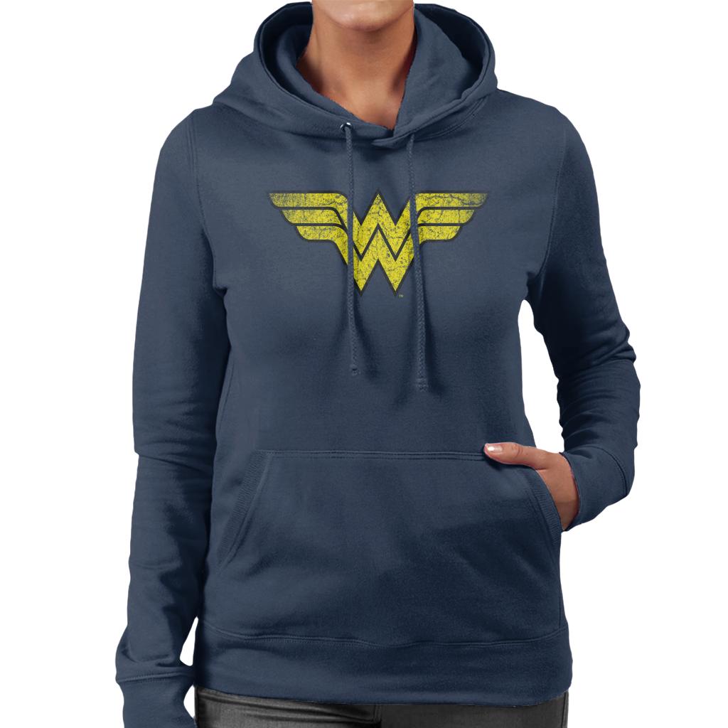 Wonder Woman Logo Distressed' Women's Hoodie