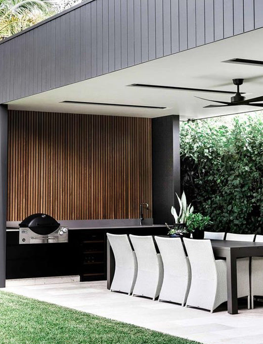 Electric radiant heaters for outdoors