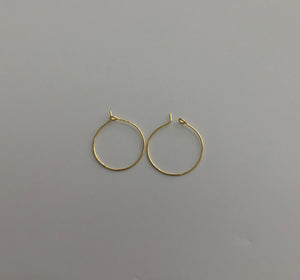 Earring Hoops - 10pcs - 25mm Gold Stainless Steel