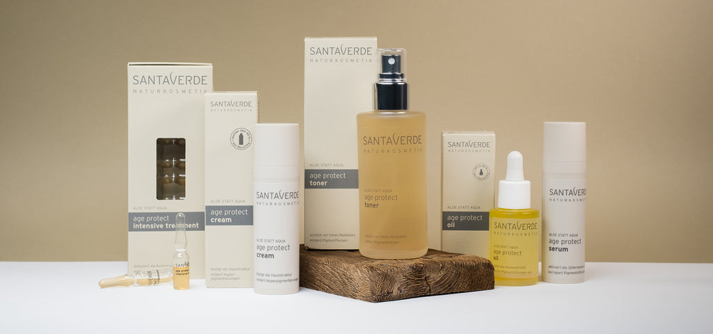 Produktlinie age protect von Santaverde Naturkosmetik.