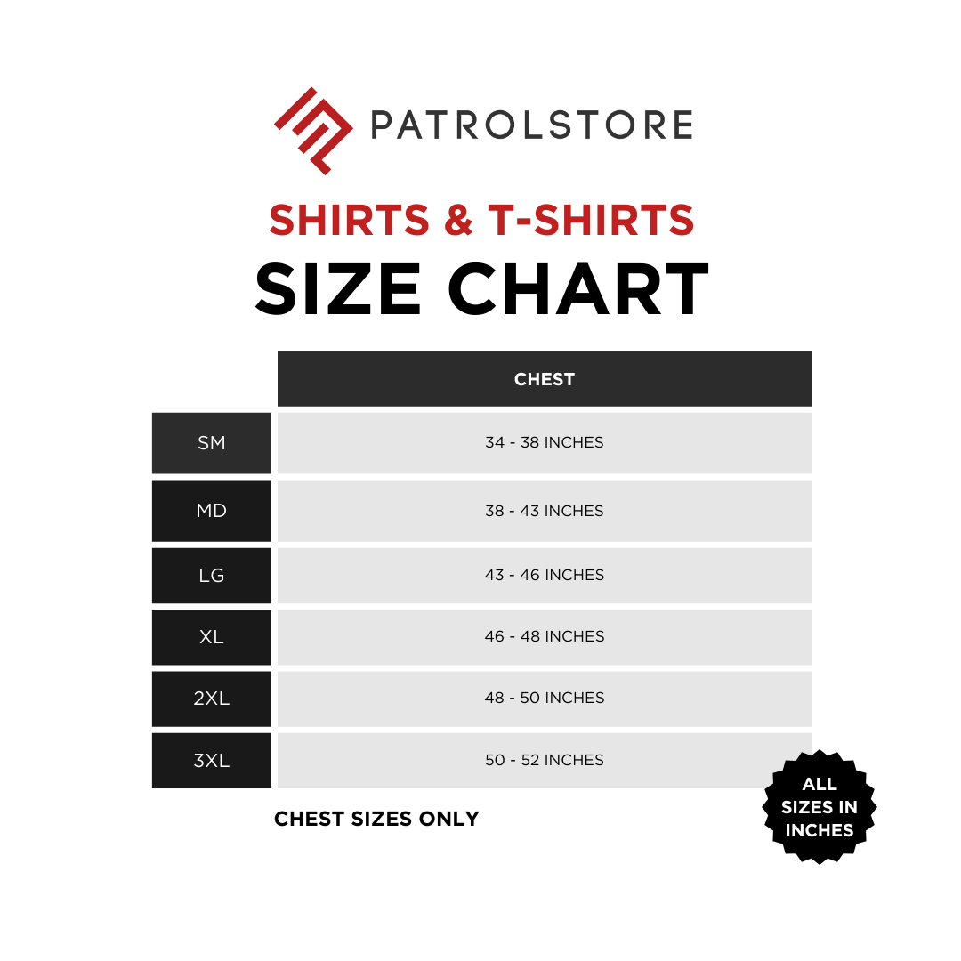 Tactical Shirt and T-Shirt Size Chart