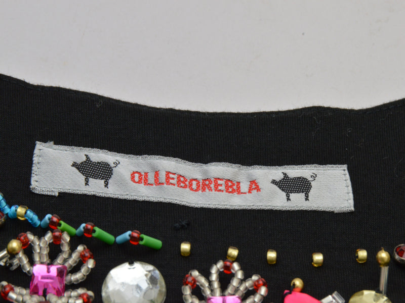 【OLLEBOREBLA】オレボレブラ　ロングライトコート　ネイビー系　ブタ刺繍タグ表記なし