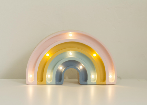 Lampe arc-en-ciel pour chambre d'enfant avec lumières à intensité variable.