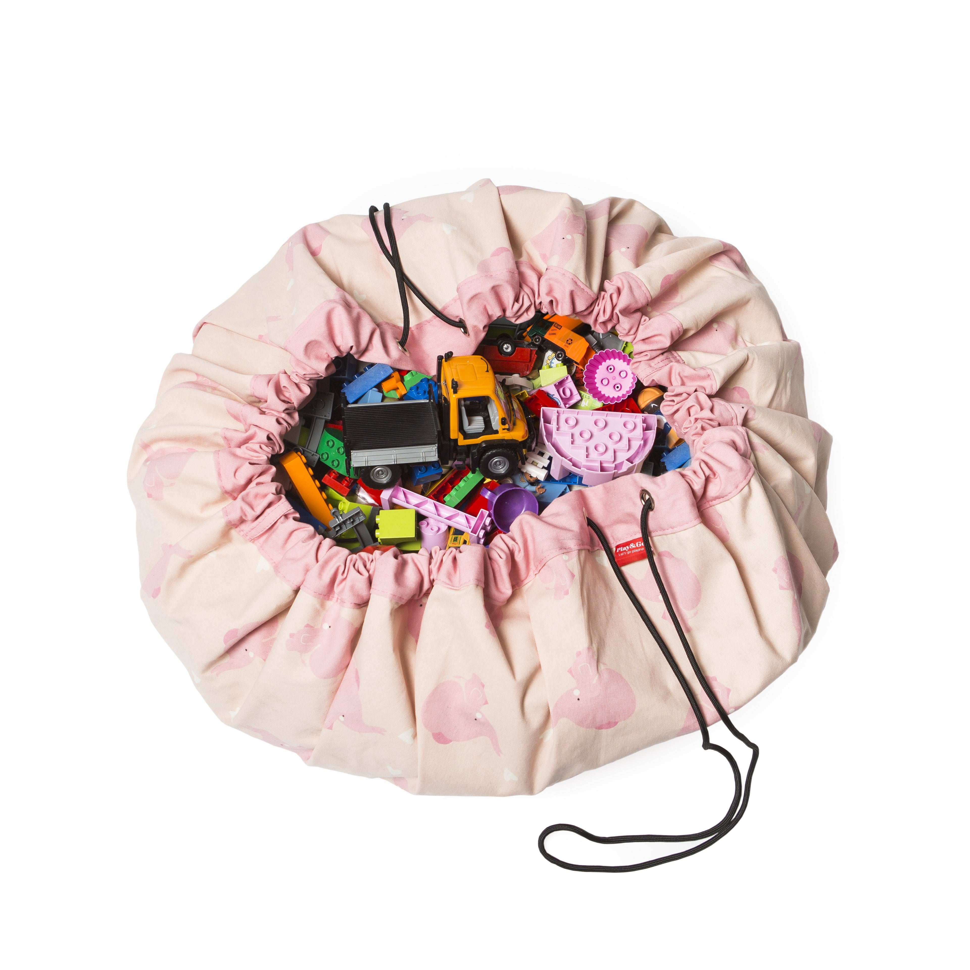 pink toy storage bag