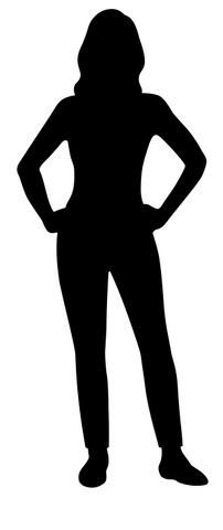 Silhouette of woman as a thumbnail image