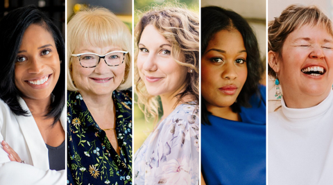 Profile pic of each of the five women who offered career advice