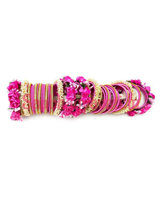 Bridal silk thread bangles | Flower silk thread bangles Saubhagyavati.in