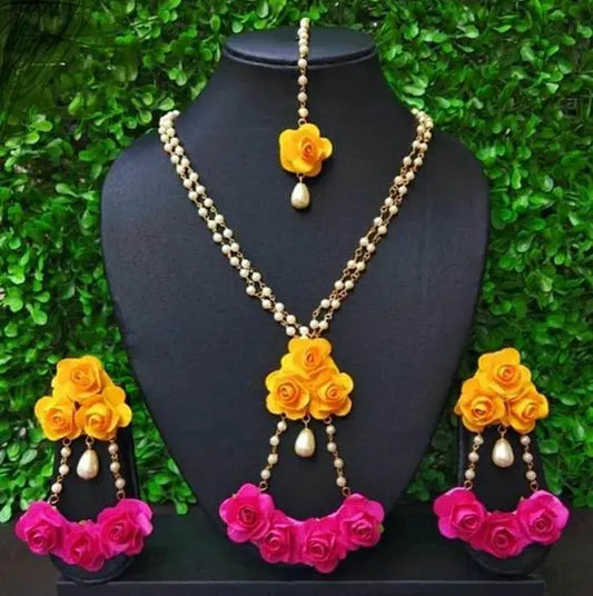 Flower Chain Pendant Set For Bride Saubhagyavati.in