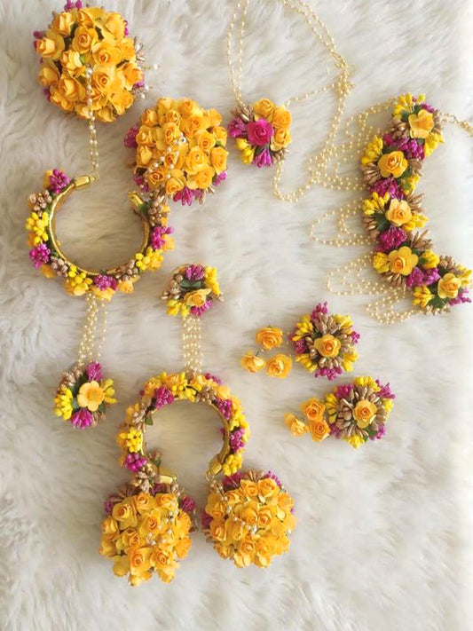 yellow flower jewellery