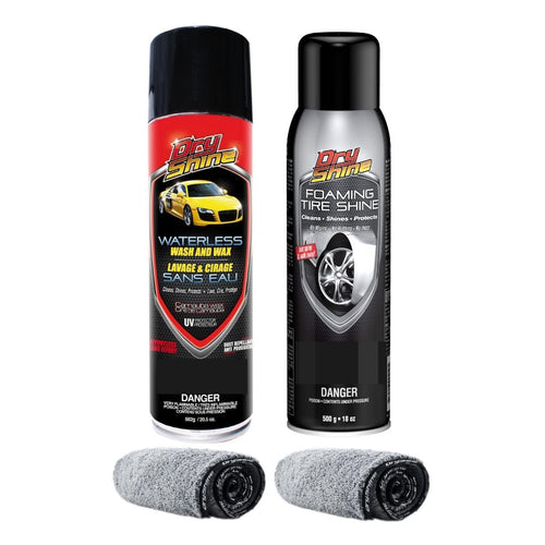 Herios Waterless Tire Foam Cleaner Spray with Tire Wax Tire Black Tire Shine  Tire Cleaner