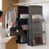 6 Pocket Folding Hanging Handbag Storage Holder (2 Colors)