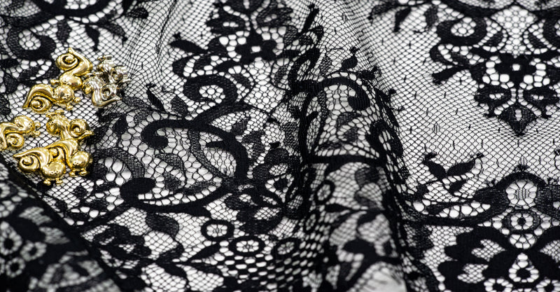 black lace fabric