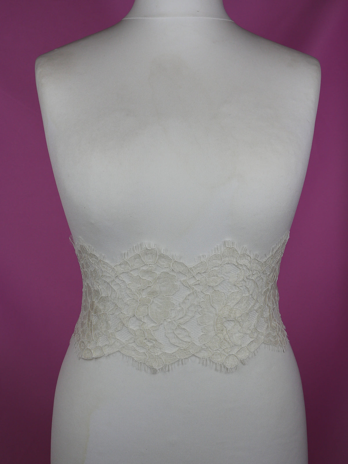 White Lace Flower Beading Bra Wedding Dress – Ame_handmadesg