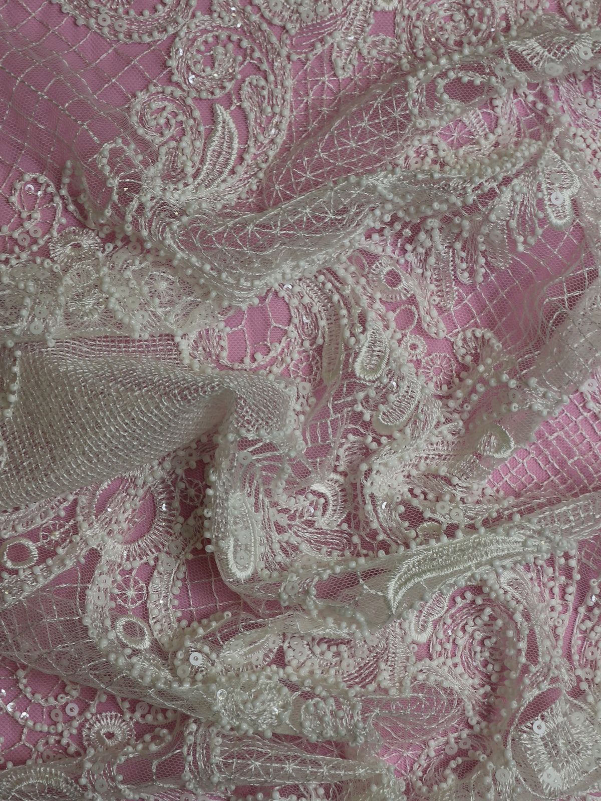 Ivory Embroidered Lace - Presley