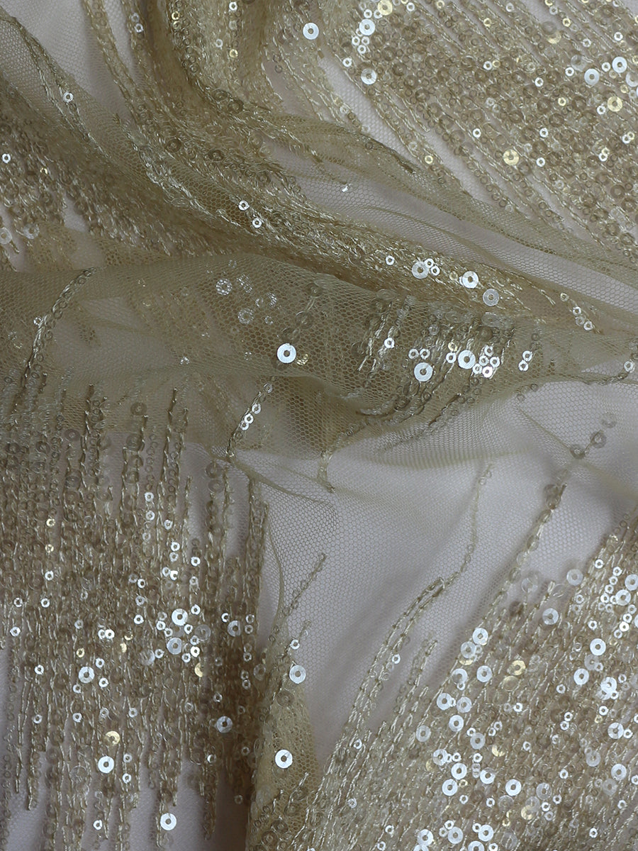 Ivory Sequinned Tulle - Luz