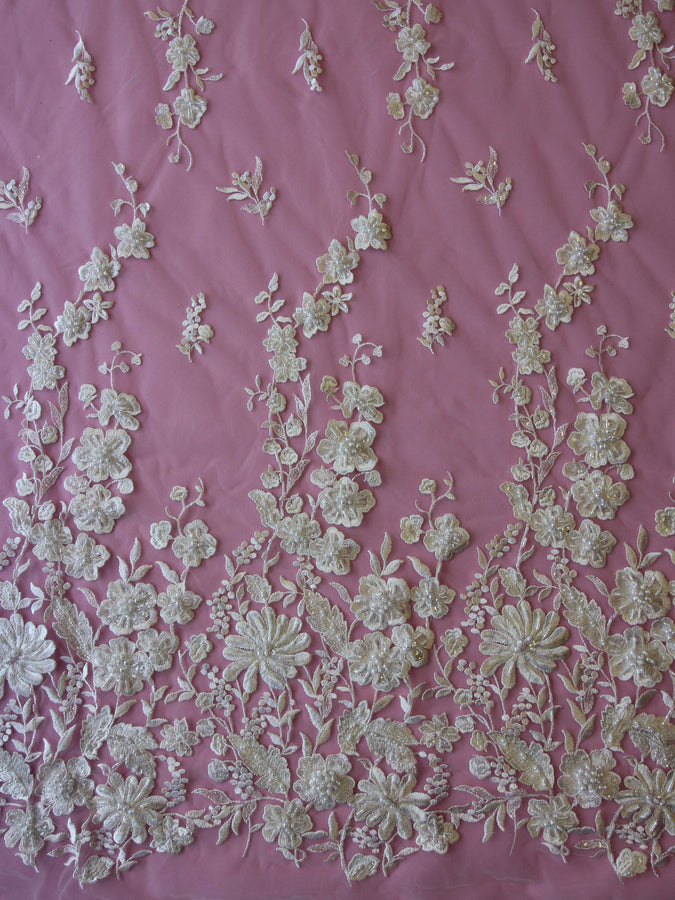 Beaded Lace : Wedding Dress - Bridal Fabrics