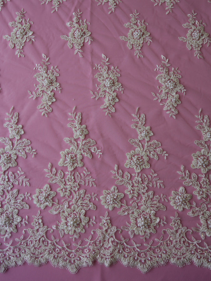 Beaded Lace : Wedding Dress - Bridal Fabrics