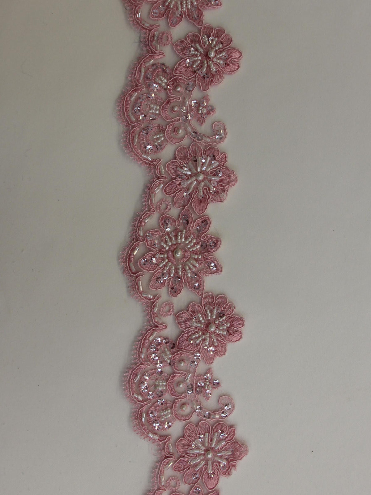 Pink Scalloped Lace Trim - 1.125 (PK0118S01) 