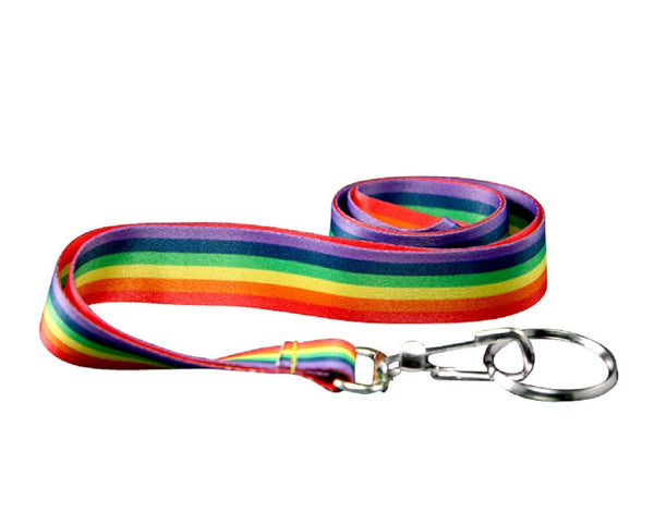Bulk Love is Love Rainbow Heart Lanyards, Wholesale LGBTQ Badge