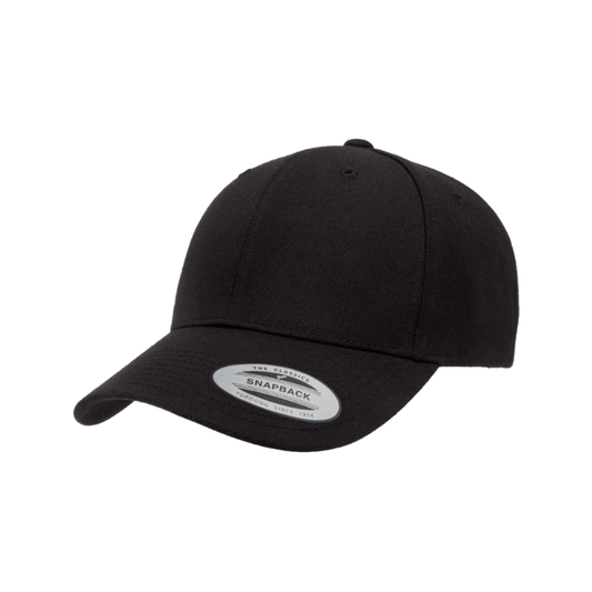 6089M-BLK Black Flat Peak Cap Adjustable Fit – The Kartal ZA