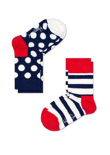 Happy Socks 2-Pack Kids Stripe Sock (7-9Y)