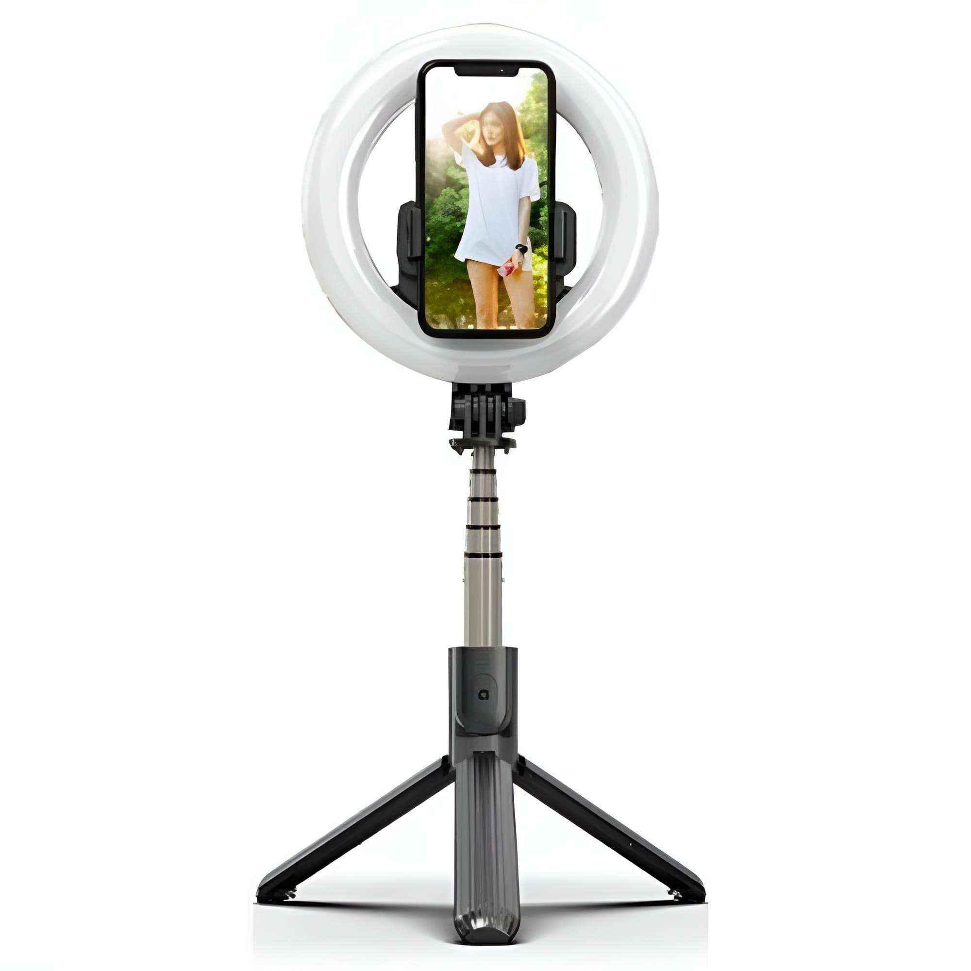L07 Bluetooth Selfie Stick Tripod with 5 inch LED Ring Light