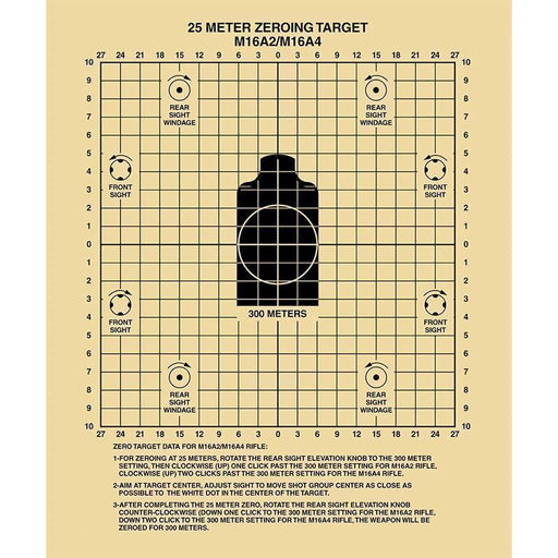 50 Yard Zero Sight-In Target - 25 Pack – Freedom Gun Targets