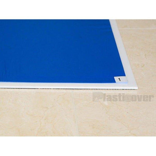 Plasticover Sticky Mats/Cleanroom Tacky Mats, 18 x 36, Blue (Pack of 2, 30 Sheets per Pad)