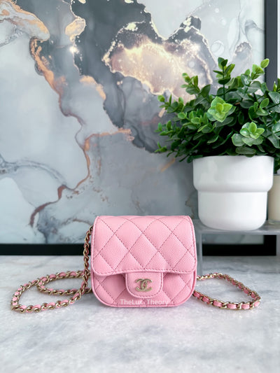 Chanel 22C Pink Medium Caviar Double Flap Bag Classic handbag