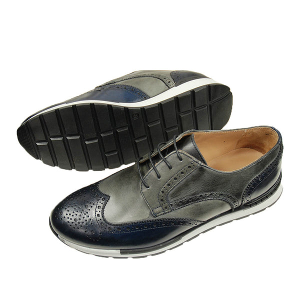 Gray leather shoe⎪ Nobile