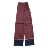 Dark blue / red silk scarf with wool lining⎪ Bojua
