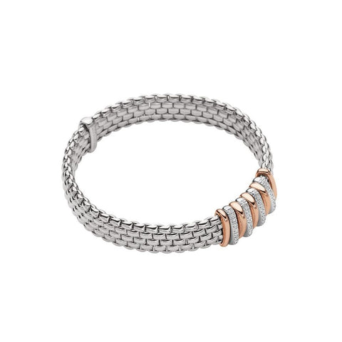 White and rose gold Fope bracelet