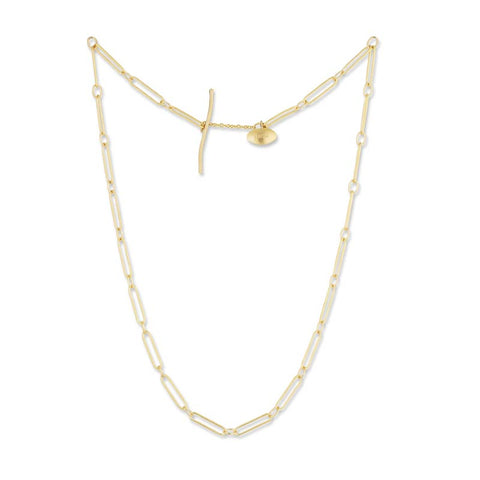 yellow gold link chain necklace