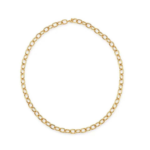 yellow gold chunky chain necklace