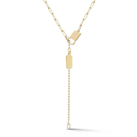 yellow gold link chain necklace