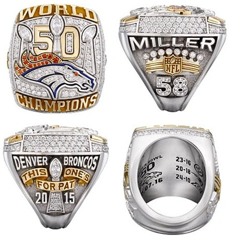 Denver Broncos 2016 super bowl championship ring