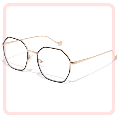 blue light glasses gold frame